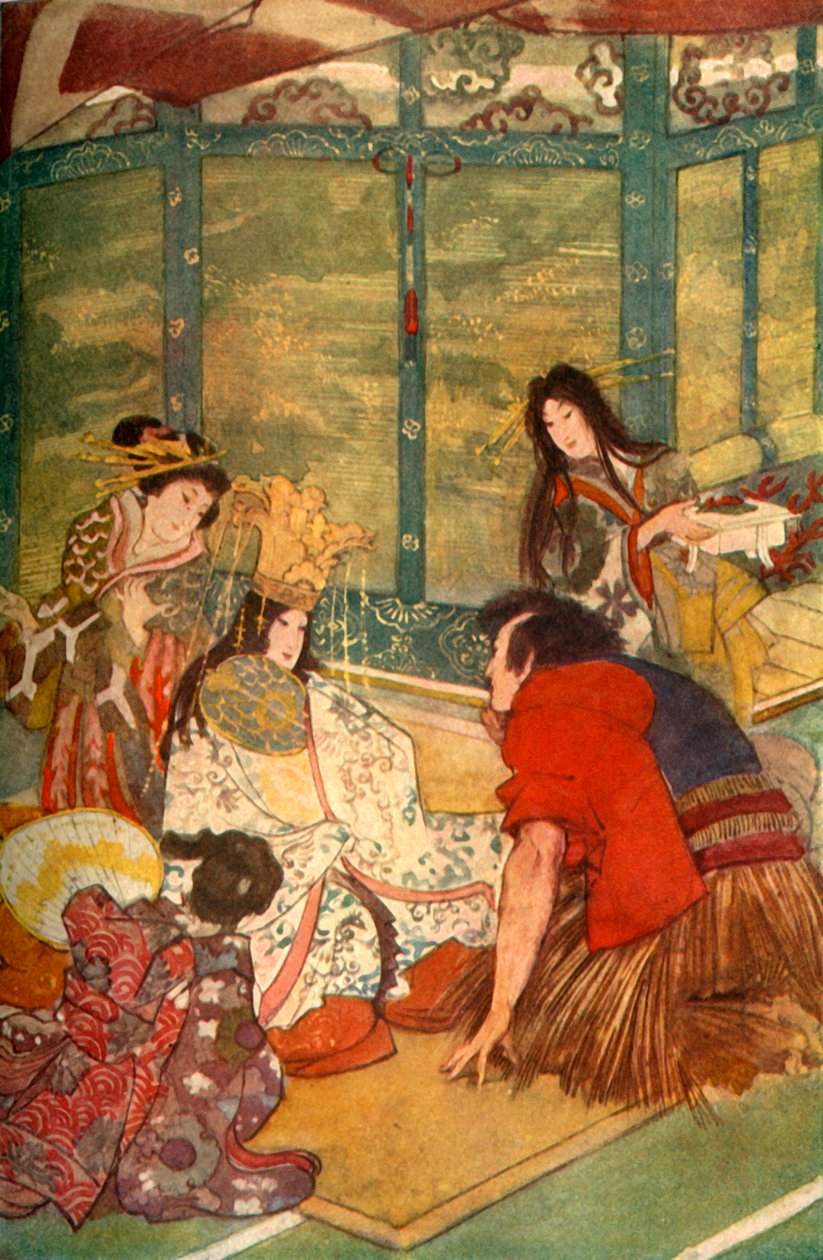 "أوراشيما وابنة ملك البحر" ، 1912. بواسطة إيفلين بول