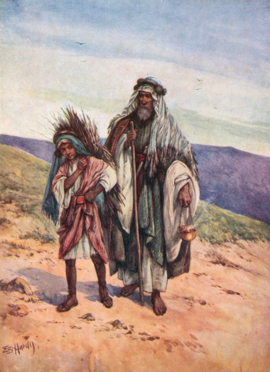 ذبيحة إبراهيم (ليثو ملون) بواسطة إيفلين ستيوارت هاردي