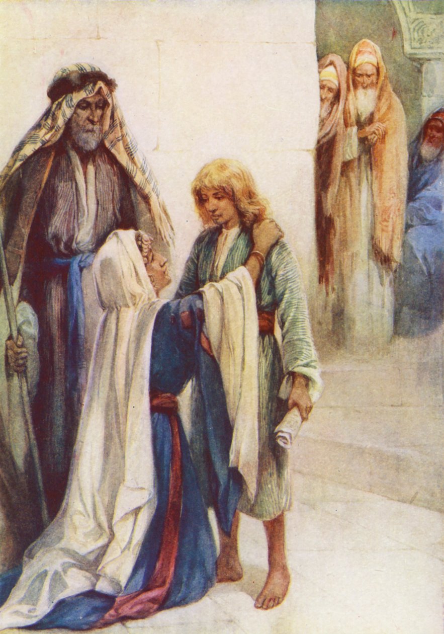 الصبي يسوع الذي وُجد في الهيكل (صورة حجرية ملونة) بواسطة إيفلين ستيوارت هاردي
