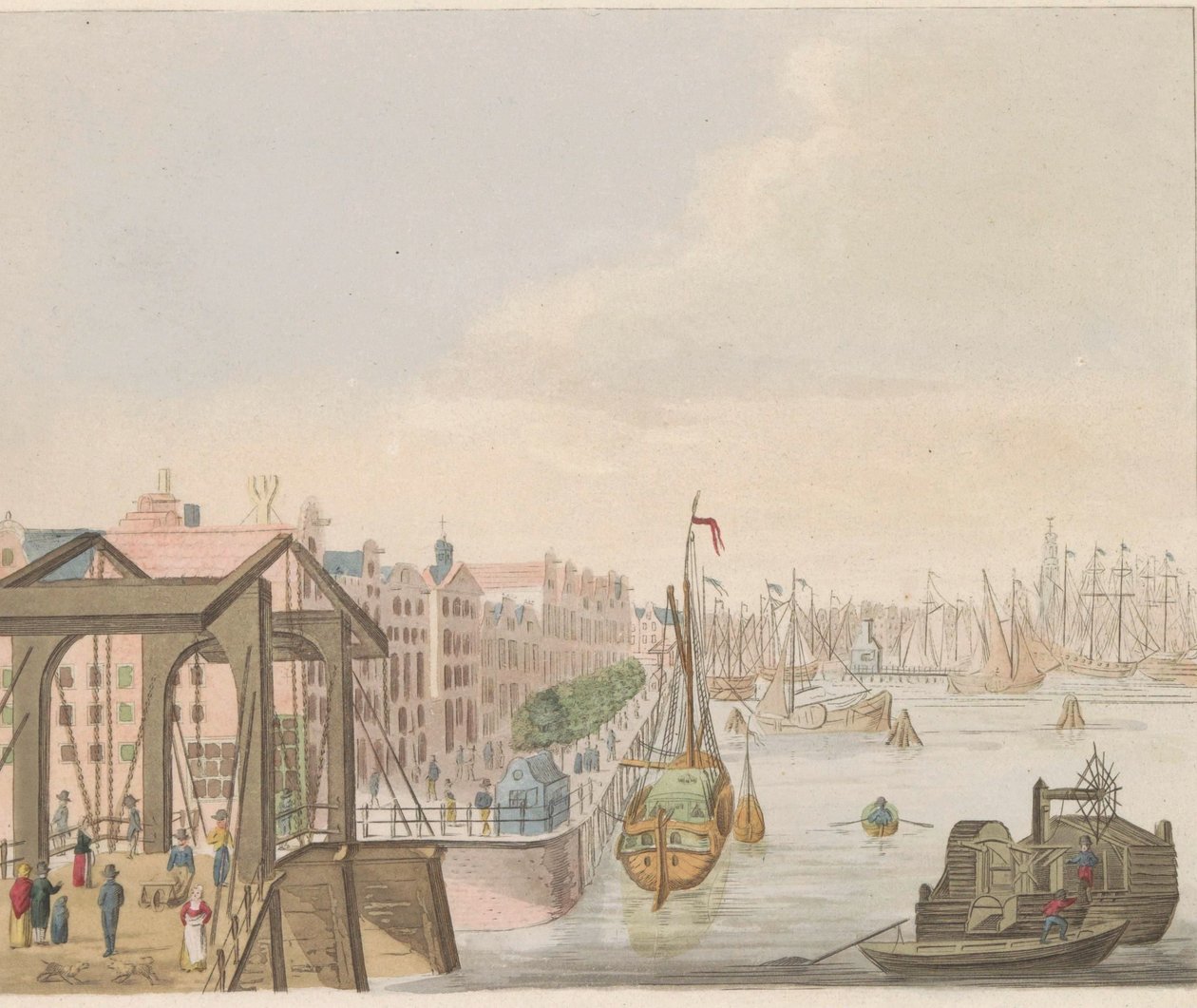 الجزء الخارجي في أمستردام ، حوالي 1810-1813 جائزة Vue du Buitenkant le long de l