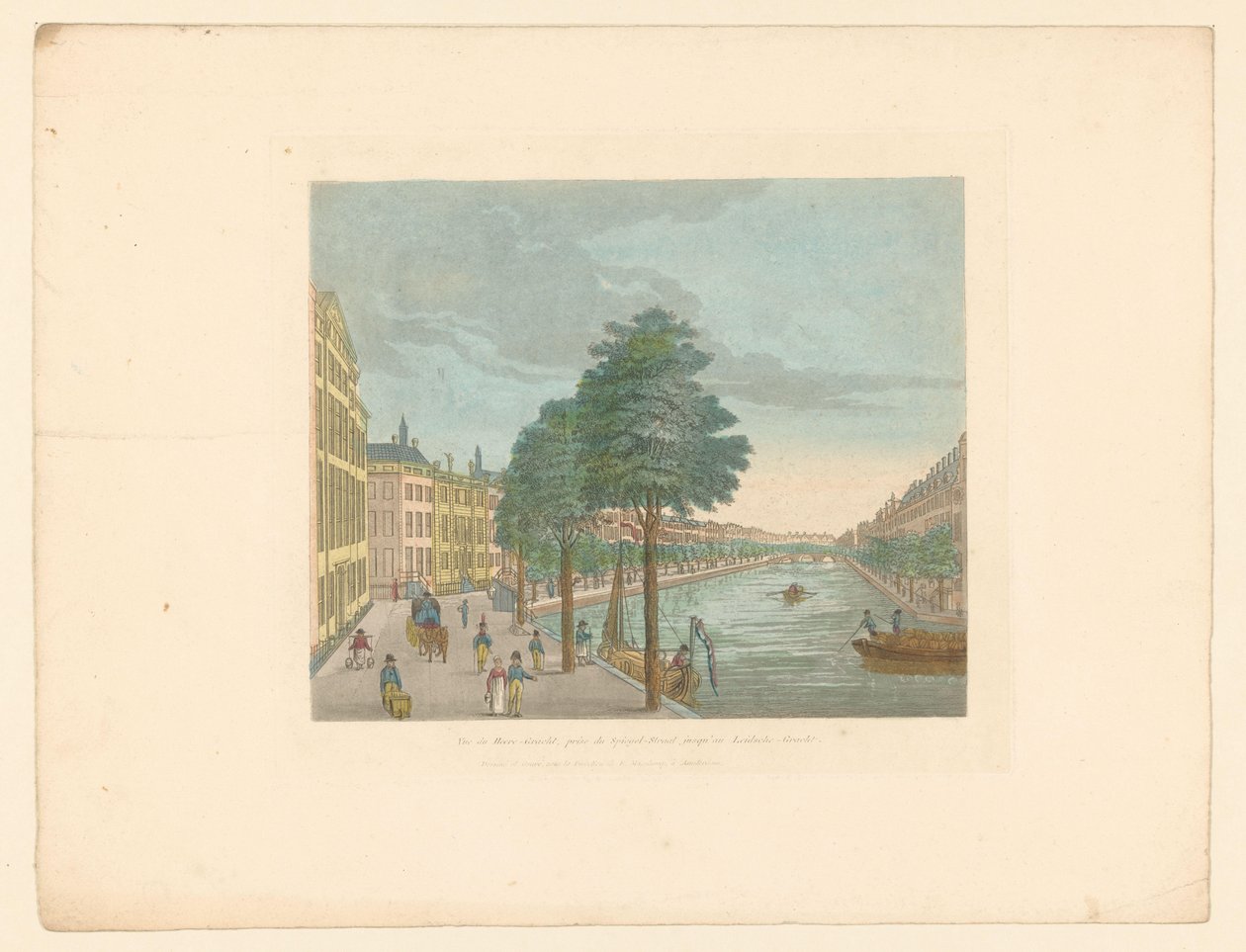 منظر لـ Herengracht في Spiegelstraat في أمستردام Vue du Heere-Gracht، prize du Spiegel-Straat jusqu