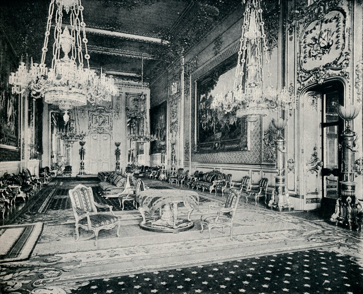 غرفة الاستقبال الكبرى ، قلعة وندسور ، c1899 ، 1901 بواسطة أير وسبوتيسوود