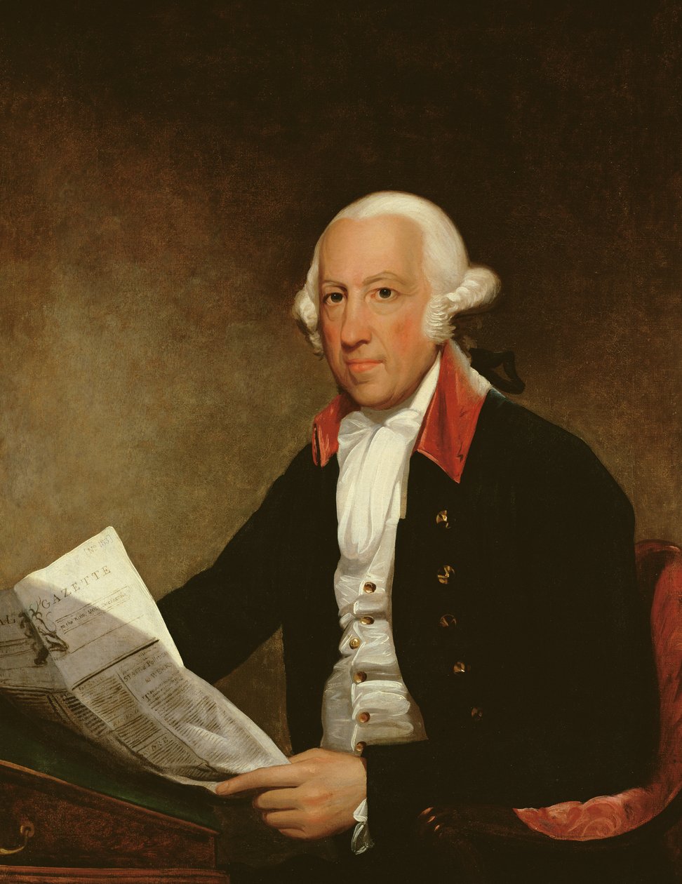 صورة لجيمس ريفينجتون بعد لوحة لجيلبرت ستيوارت (1755-1828) ، 1806 بواسطة عزرا أميس