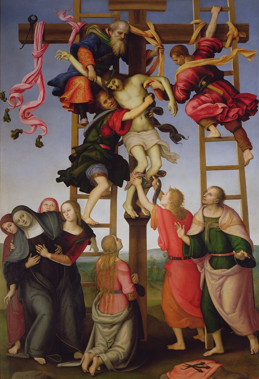 الإيداع ، 1503-7 (درجة الحرارة على اللوحة) بواسطة F. and P. Perugino Lippi