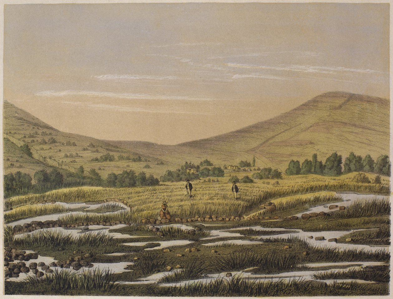 المياه الحرارية لكاجاماركا ، رسم توضيحي من "Geografia del Peru" للماريانو ، فيليب باز سولدان (1821-86) 1863 بواسطة F. Delamare