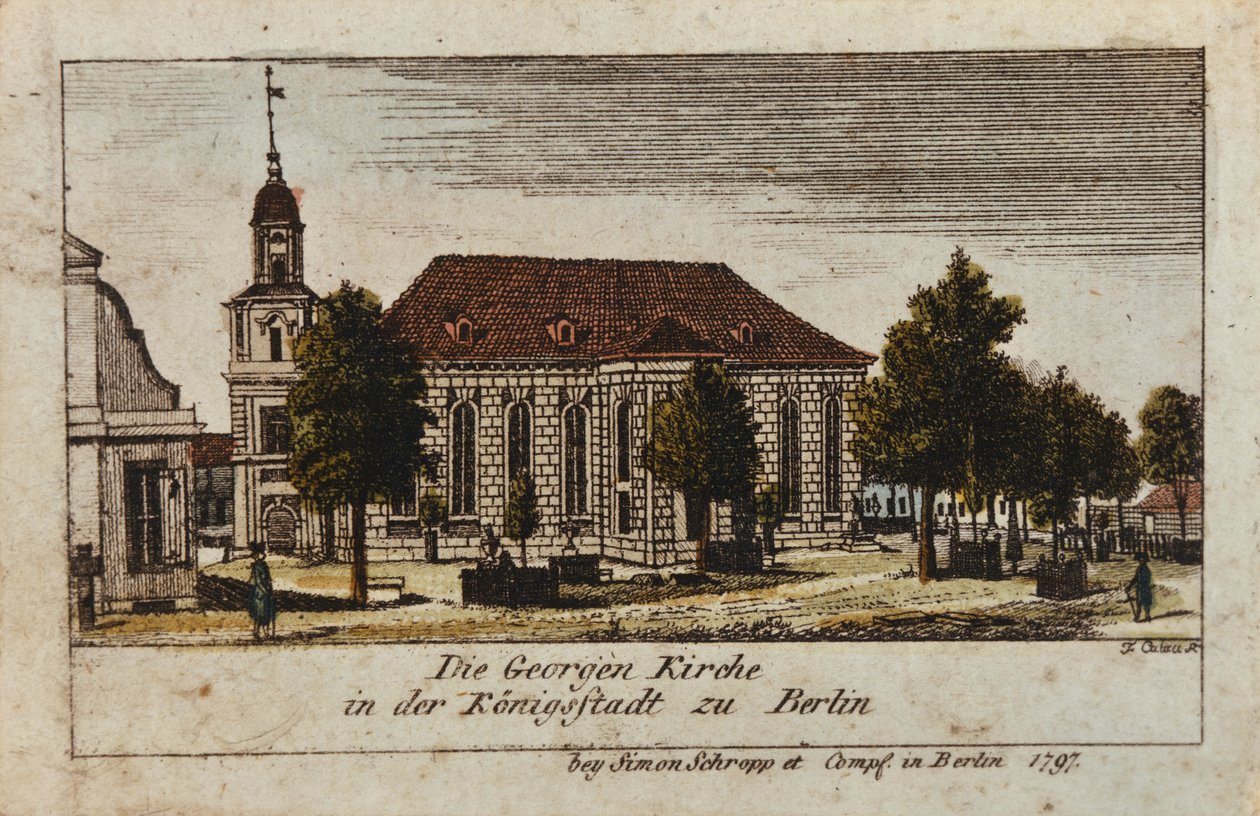 كنيسة سانت جورج في Konigsstadt ، برلين ، 1797 بواسطة FA Calau