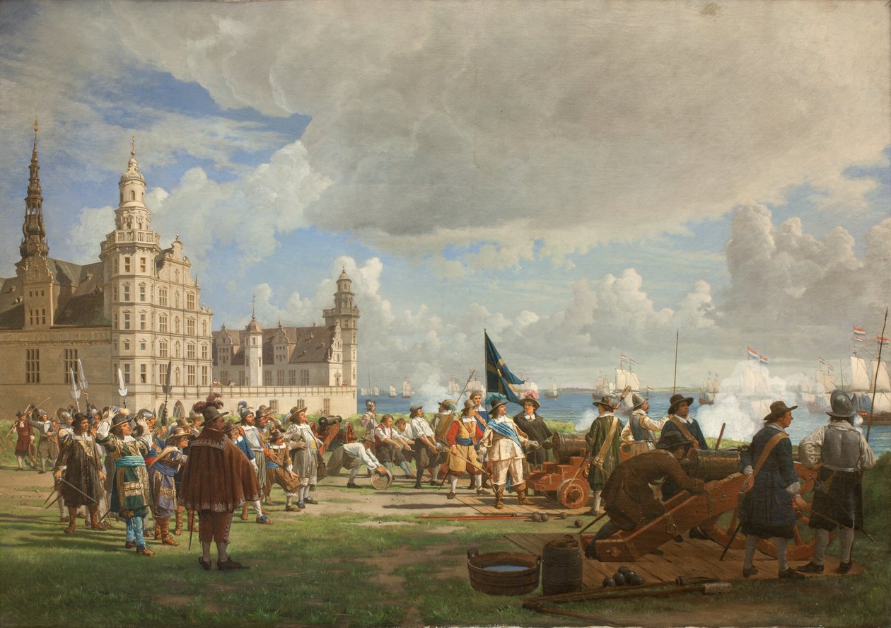 يمر الأسطول الهولندي بقيادة الأدميرال أوبدام بالصوت في 29 أكتوبر 1658 أثناء الحرب السويدية 1657-60 بواسطة إف سي لوند