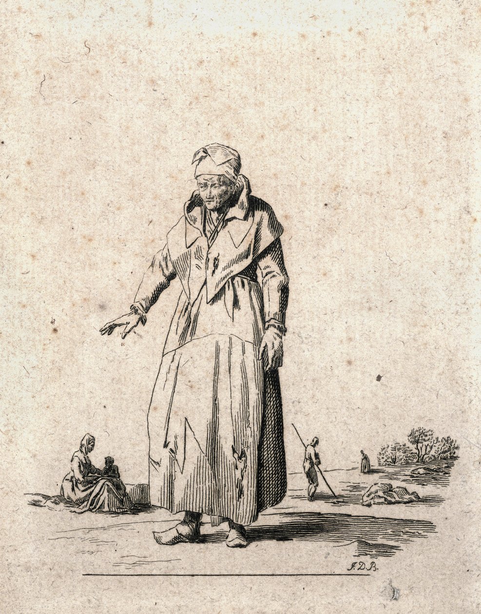 امرأة فلاحة (نقش) بواسطة 