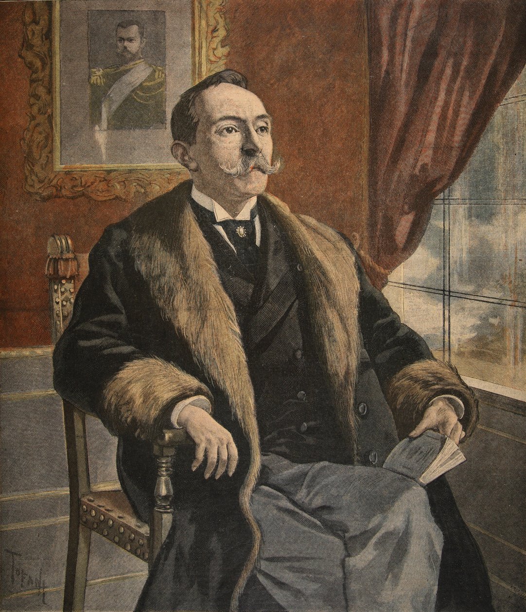 السفير الروسي ، رسم توضيحي من &39;Le Petit Journal: Supplement illustre&39; ، 9 يناير 1898 بواسطة فلوريدا وتوفاني ، أوسوالدو ميول
