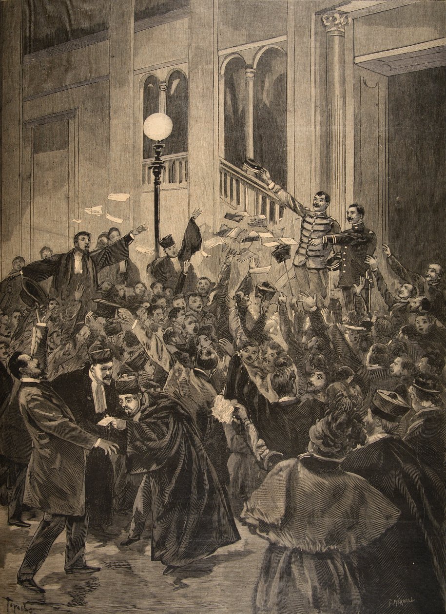 حكم قضية زولا ، توضيح من "لو بيتيت جورنال: ملحق إيلوستري" ، 6 مارس 1898 بواسطة فلوريدا وتوفاني ، أوسوالدو ميول