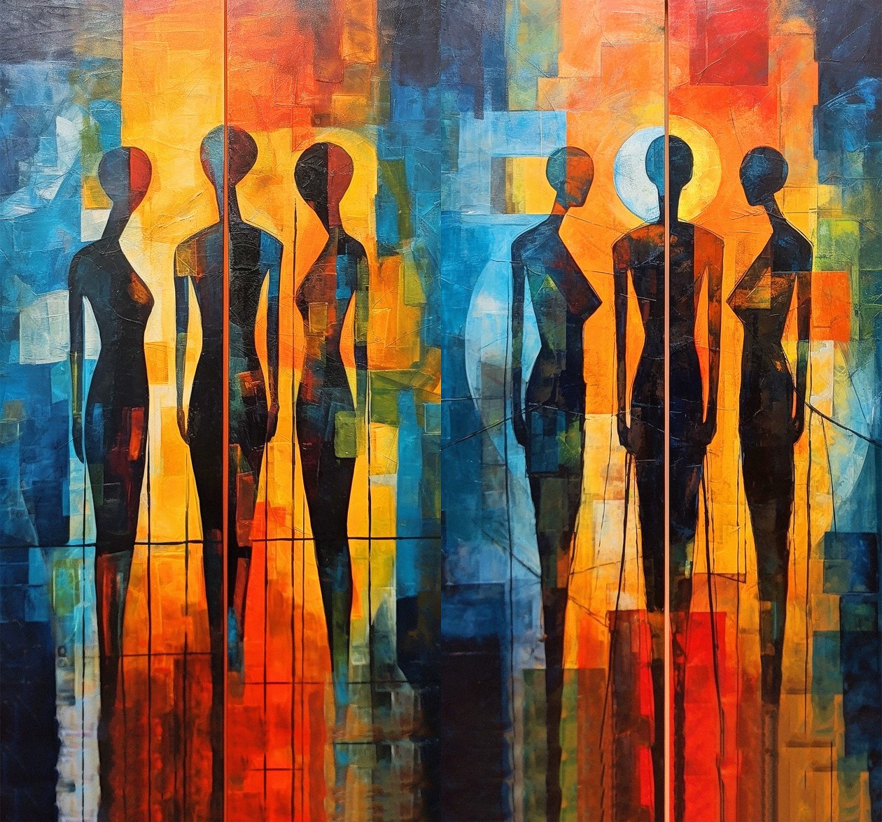 رسم صورة ظلية بشرية، لون الملصق، مطبوعات الفنون الجميلة، مطبوعات الفنون الجميلة حسب الطلب بواسطة فشتالي عبد الرحيم