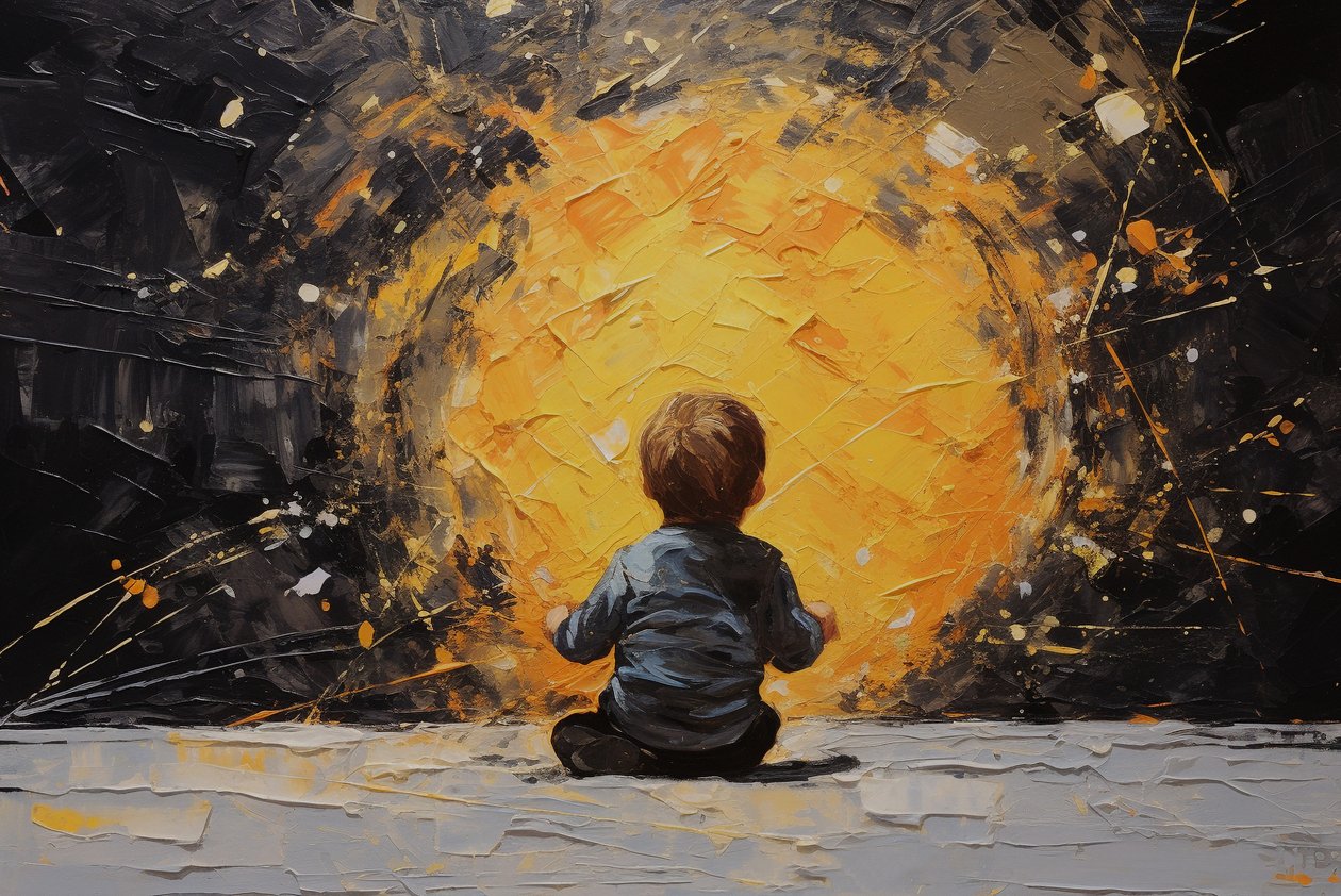 صورة بريئة، رسم بسيط، ضربات فرشاة، مطبوعات فنية بواسطة فشتالي عبد الرحيم