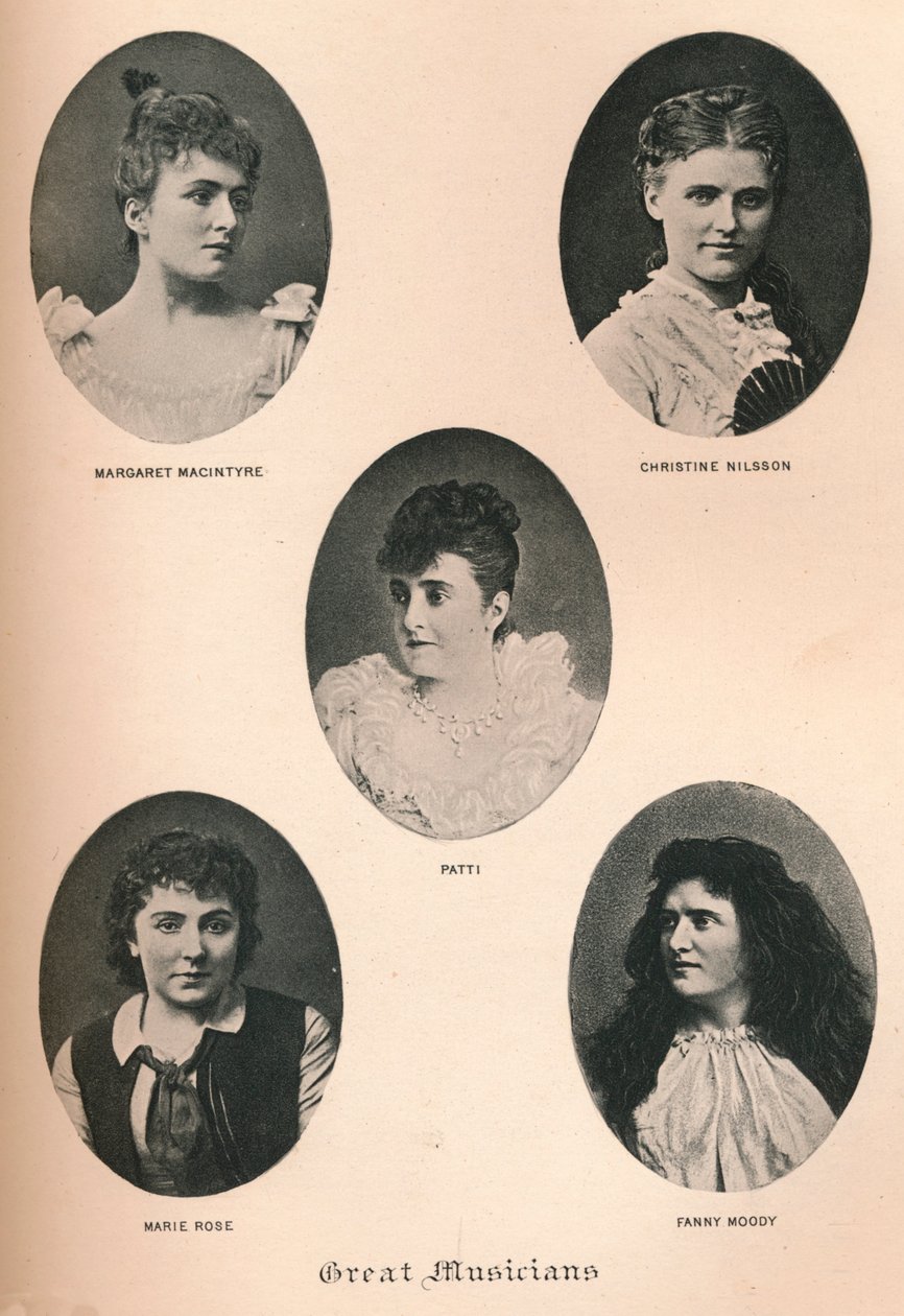 الموسيقيون العظماء - اللوحة الثانية عشرة ، c1890 ، 1895 بواسطة F. Jenkins Heliog