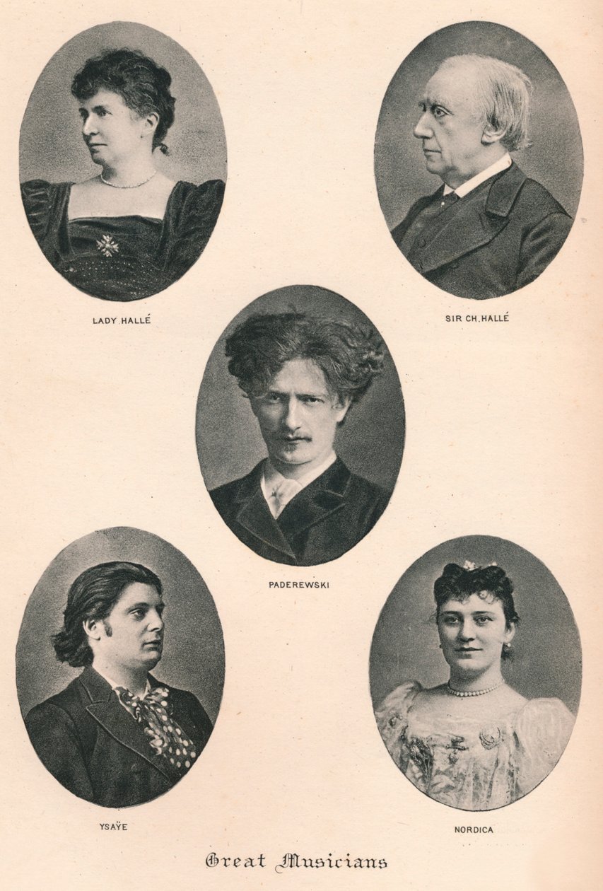 الموسيقيون العظماء - اللوحة X. ، c1880 ، 1895 بواسطة F. Jenkins Heliog