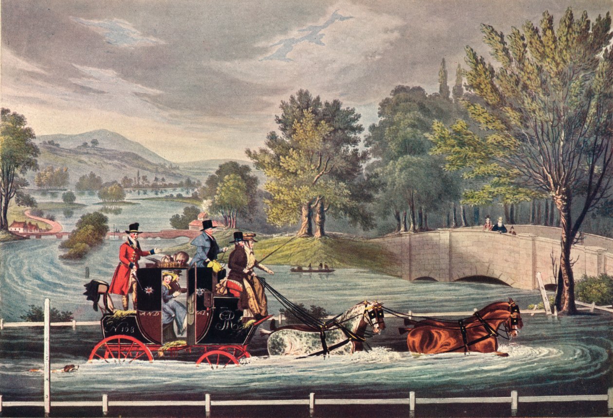 مدرب البريد في طوفان ، 1827 ، 1904 بواسطة ف روزنبورج