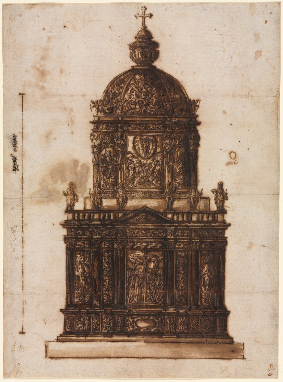 تصميم ل Ciborium ، 1600s. بواسطة ورشة فانتوني العائلية