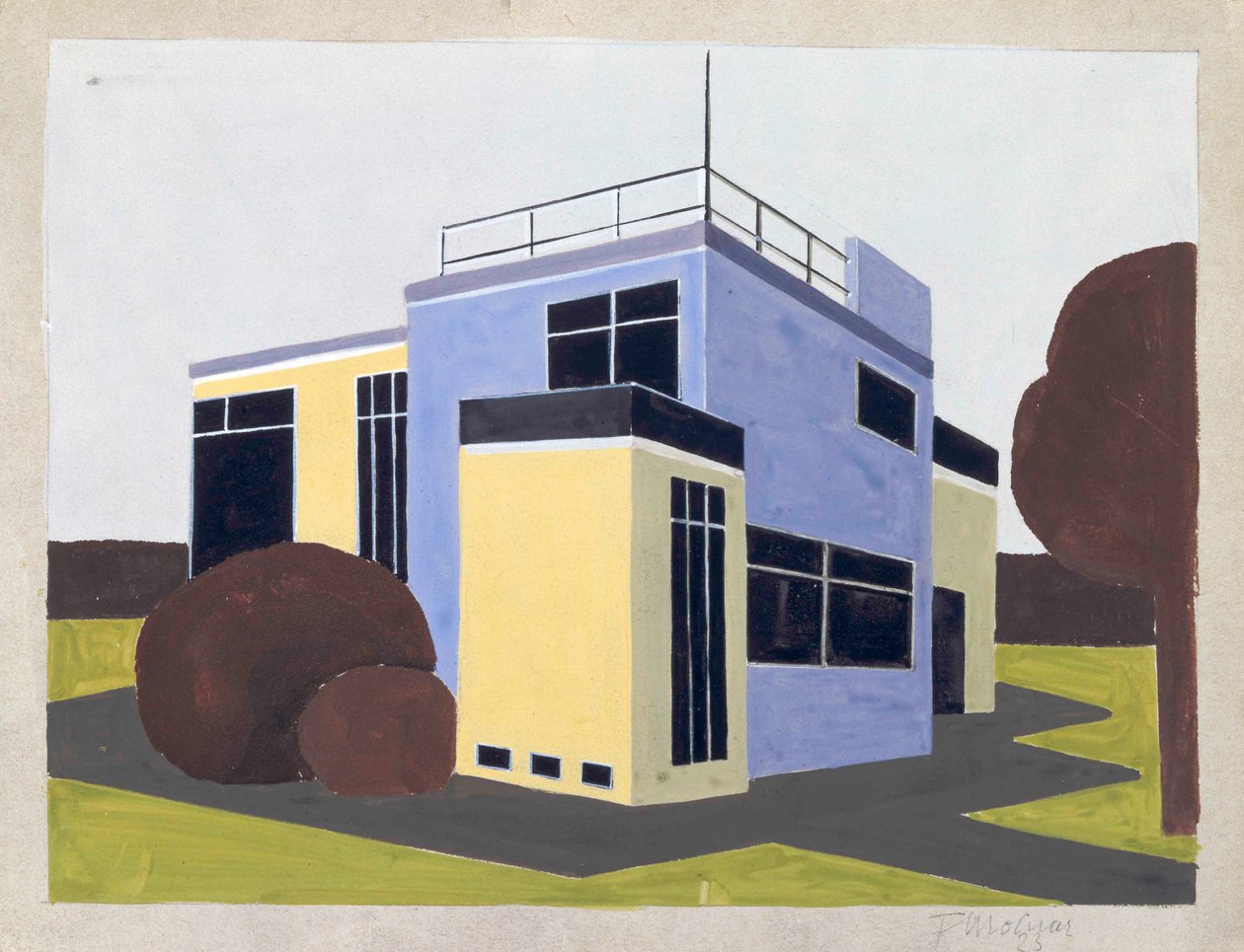 تصميم لمنزل منفصل ، 1923. بواسطة فاركاس مولنار