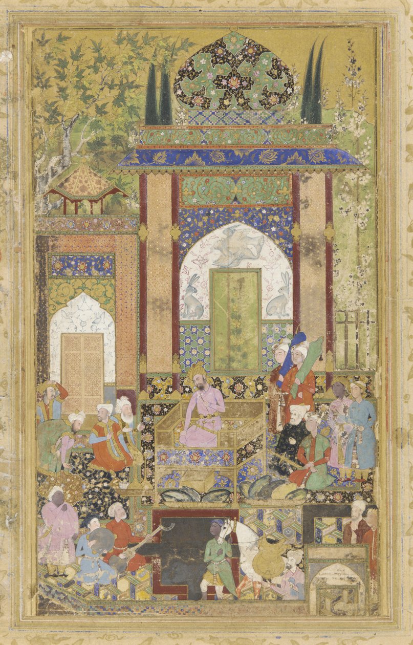 بابور يستقبل محكم ، 1580-85 بواسطة فروخ بك