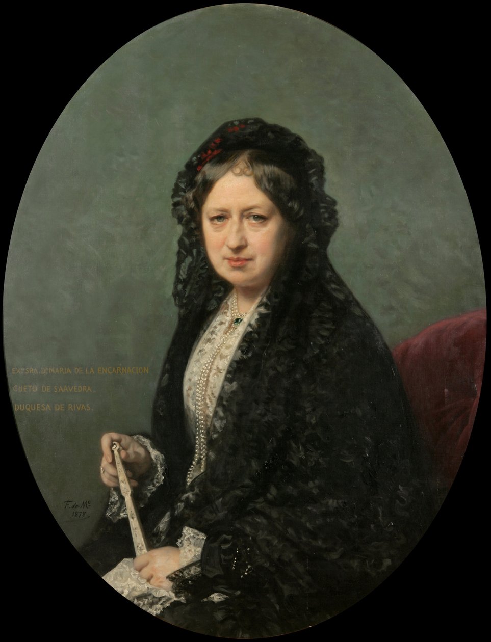 ماريا إنكارناثيون كويتو دي سافيدرا ، دوقة ريفاس بواسطة Federico de Madrazo y Kuntz
