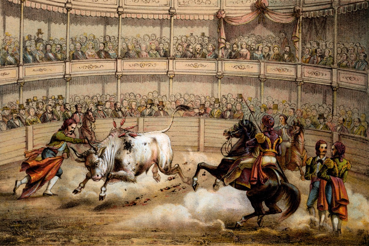 مصارعة الثيران ، 1840 بواسطة فيديريكو ميالهي