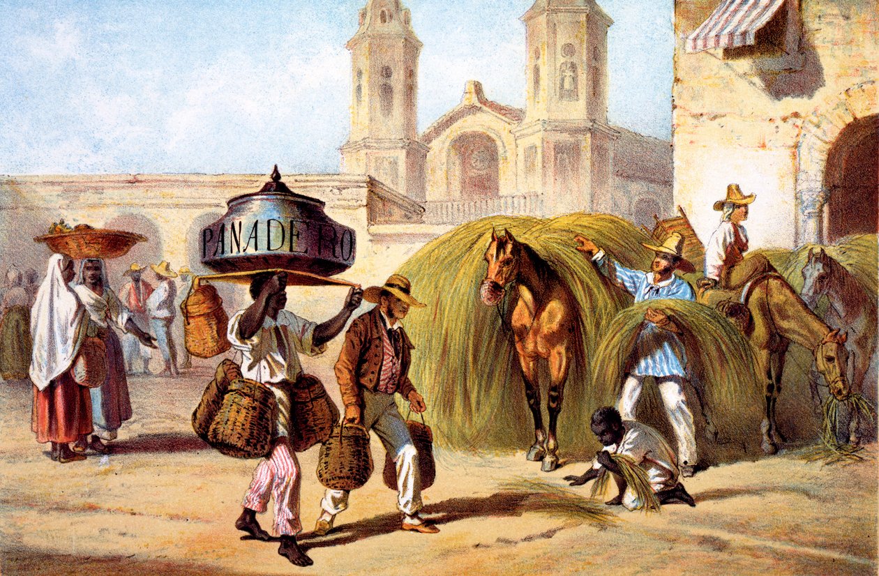 الخباز وبائع القش ، 1840 بواسطة فيديريكو ميالهي