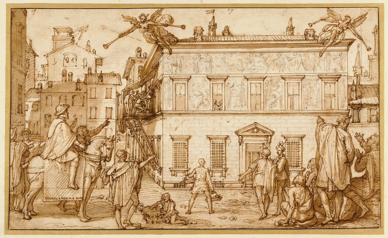 Taddeo تزيين واجهة Palazzo Mattei بواسطة فيديريكو زوكارو