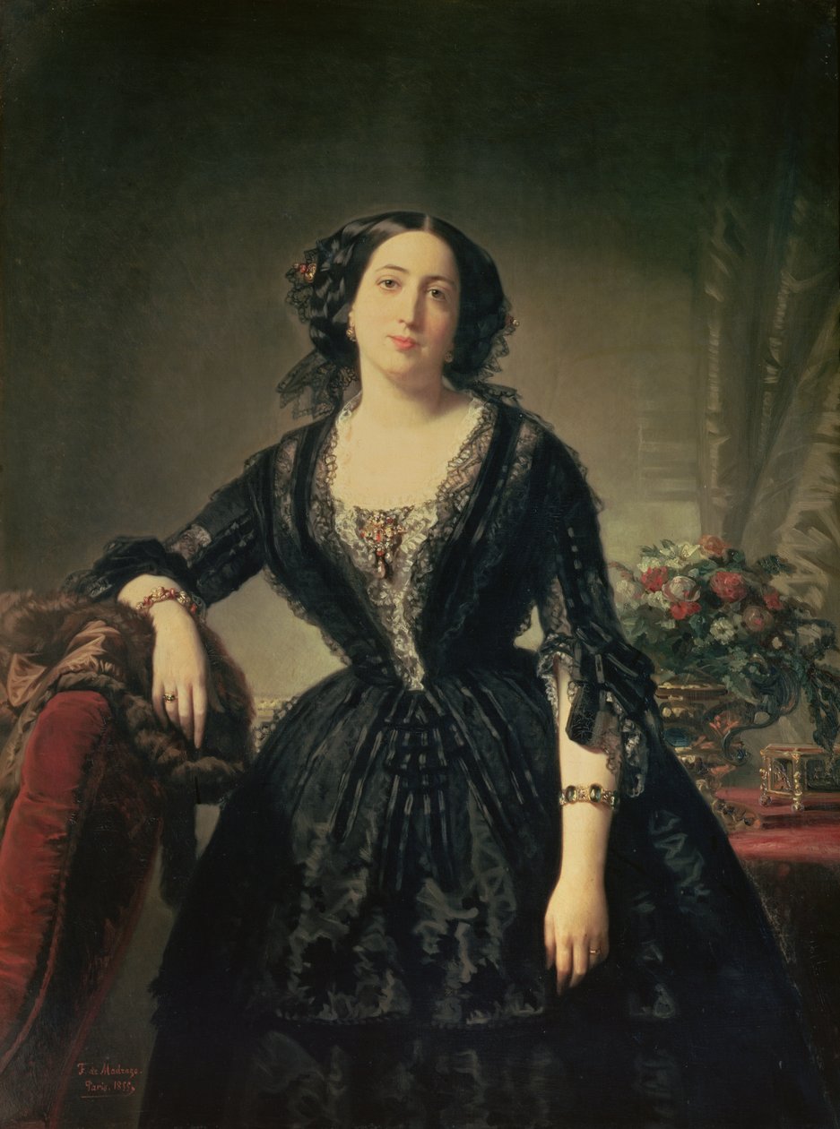 صورة لماريا دولوريس الداما ، ماركيزا دي مونتيلو ، 1855 زيت على قماش بواسطة Federico de Madrazo y Kuntz