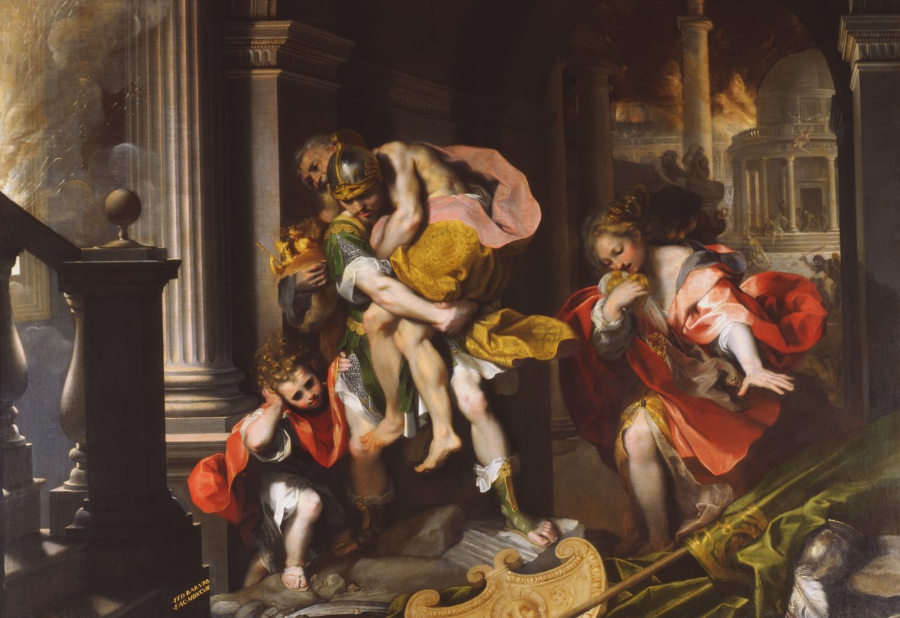 رحلة اينيس "من تروي ، 1598 بواسطة Federico Fiori Barocci أو Baroccio