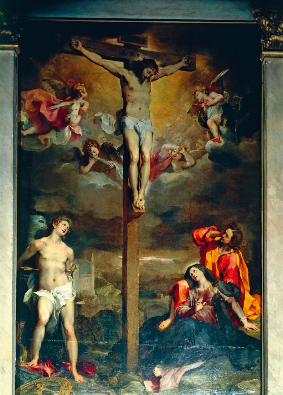 Crucifixion with Virgin and Saints بواسطة Federico Fiori Barocci أو Baroccio