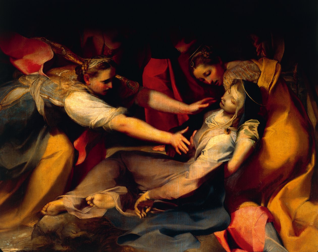 إغماء العذراء ، تفاصيل من "ترسب الصليب" بواسطة Federico Fiori Barocci أو Baroccio