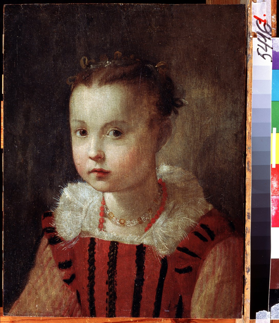 "" صورة لفتاة صغيرة "" الطفل الغني الملبس. لوحة من قبل Federico Fiori Barocci أو Baroccio (حوالي 1535-1612) معرض Deineka الفني الإقليمي ، كورسك ، روسيا بواسطة Federico Fiori Barocci أو Baroccio