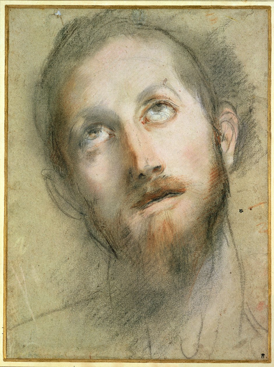 دراسة لرأس المسيح بواسطة Federico Fiori Barocci أو Baroccio