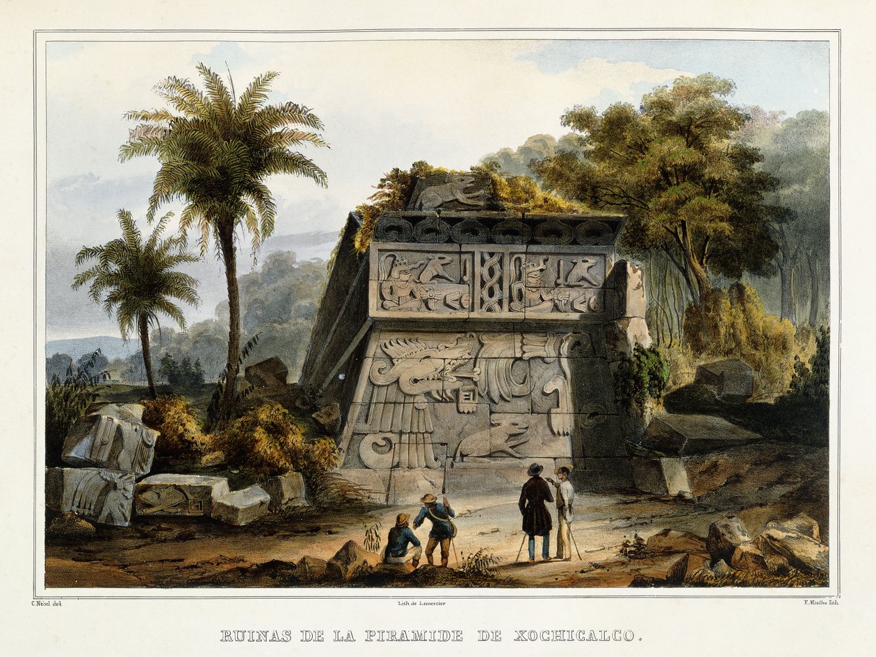 أطلال هرم Xochicalco ، 1839؟ بواسطة فيديريكو ميالهي