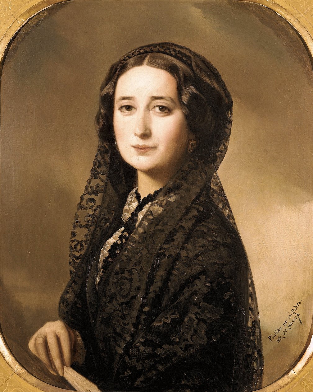"صورة للشاعرة الإسبانية كارولينا كورونادو (1823-1911)" (لوحة) بواسطة Federico de Madrazo y Kuntz