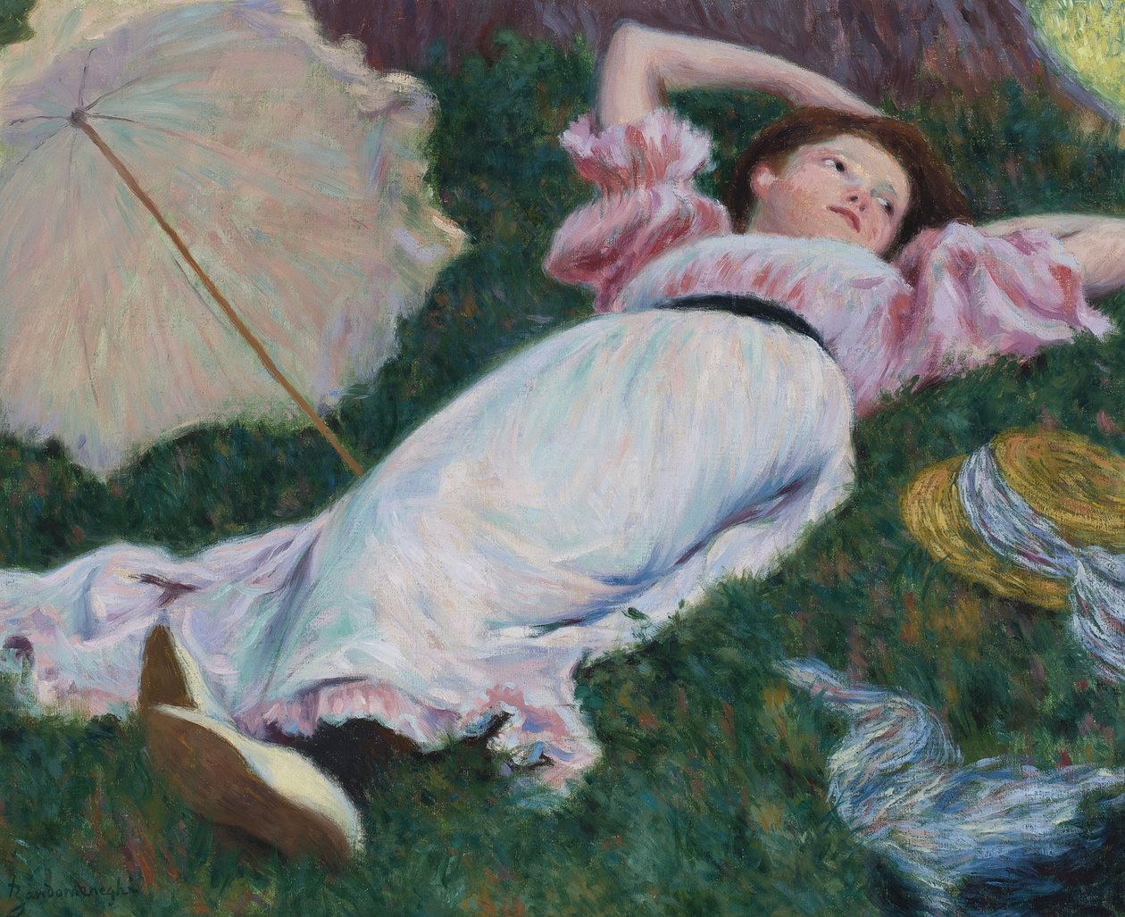 الانطباعية: مستلقية امرأة par Zandomeneghi ، Federico (1841-1917) ، ج. 1890. زيت على قماش ، 50 × 60. مجموعة خاصة بواسطة Federigo Zandomeneghi