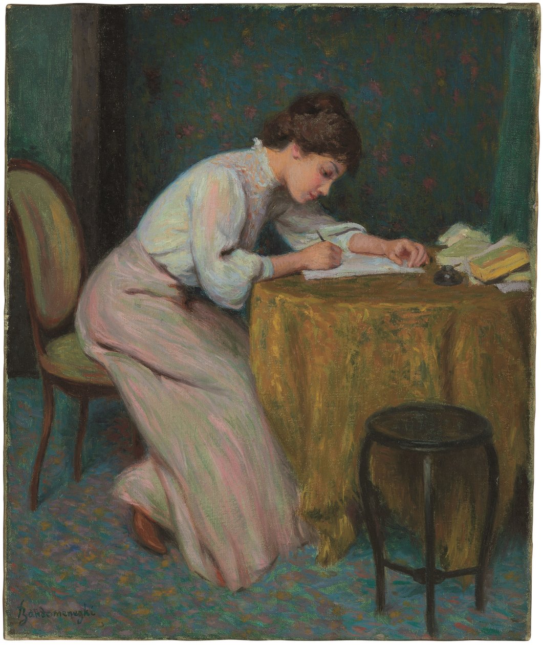 كتابة شابة بواسطة Federigo Zandomeneghi