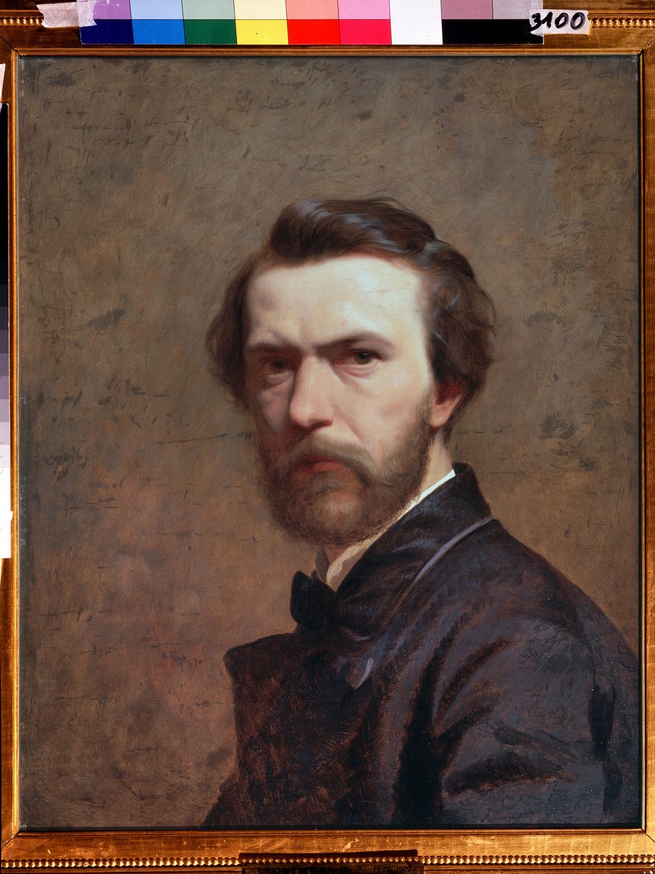 "Autoportrait" Painture de Feodor Andreevich Bronnikov (1827-1902) 1860-1870 Smoke. 61x48 km State Tretyakov Gallery موسكو بواسطة فيدور أندرييفيتش برونيكوف