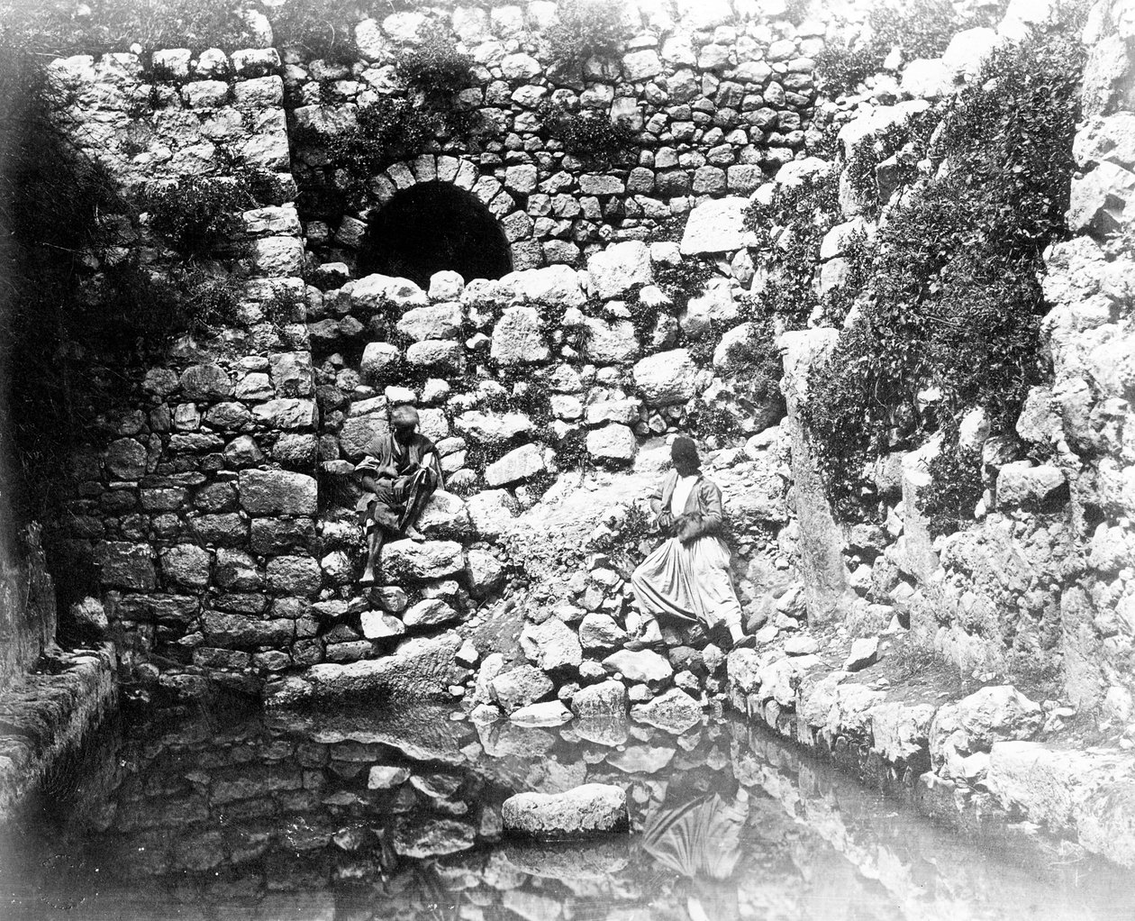 بركة سلوام ، القدس ، 1857 بواسطة فيليس بيتو