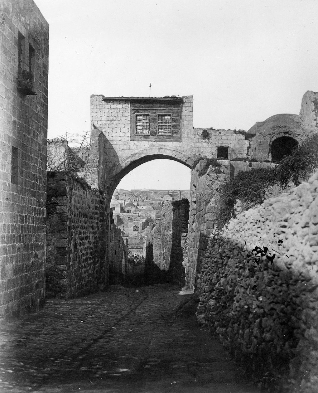 قوس Ecce Homo عبر طريق Dolorosa في القدس ، 1857 بواسطة فيليس بيتو