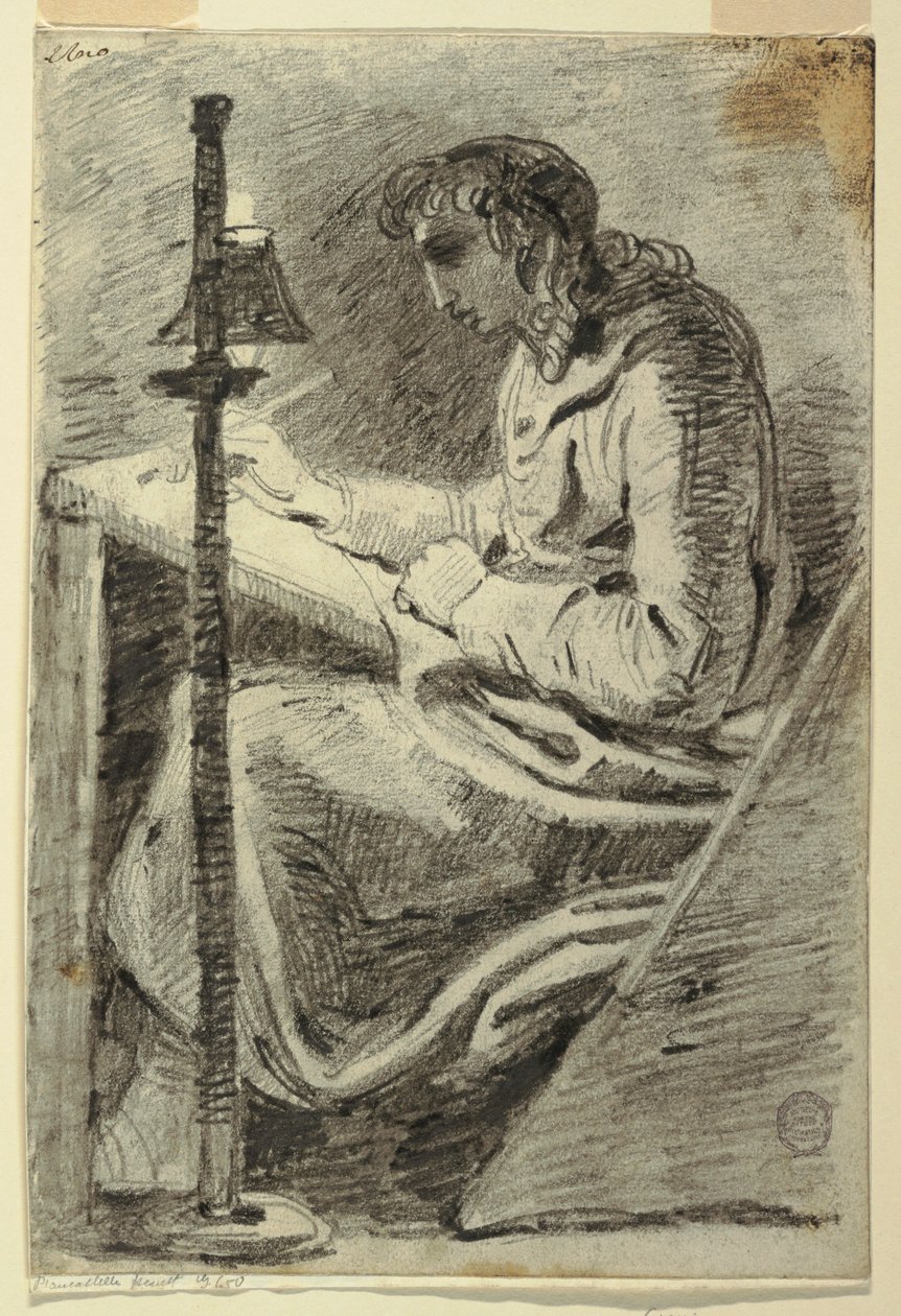 رسم، رسم فنان على ضوء المصباح، 1800-1820 بواسطة فيليس جياني