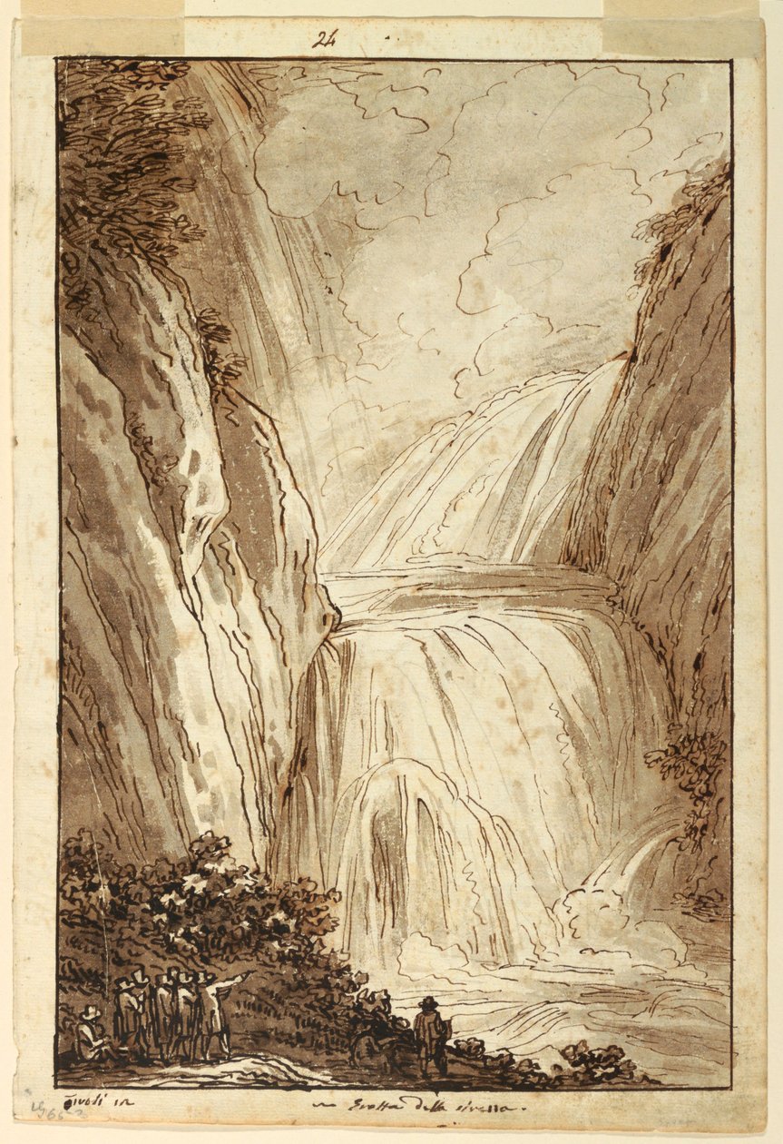 رسم، مغارة حورية البحر في تيفولي، حوالي 1813 بواسطة فيليس جياني