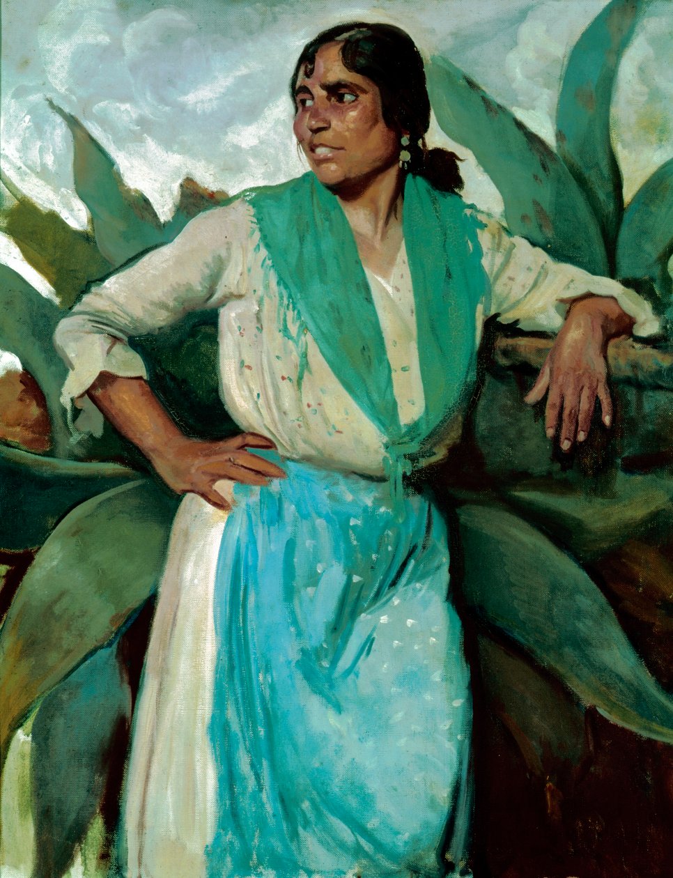 امرأة غجرية ، حوالي 1929 (زيت على قماش) بواسطة فيليبي أبارزوزا ورودريغيز دي أرياس