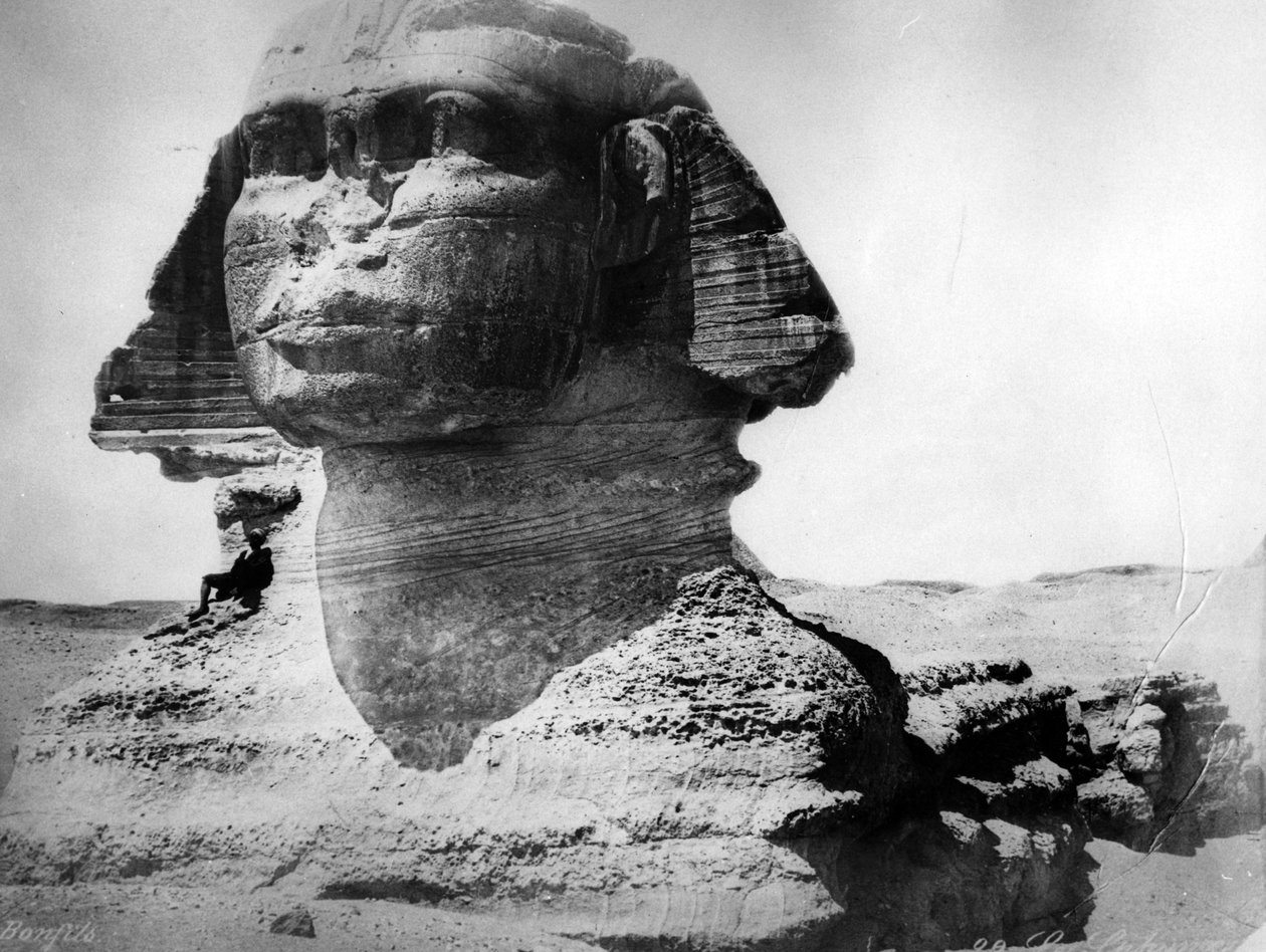أبو الهول في الجيزة ، 1870s-80s بواسطة فيليكس بونفيس