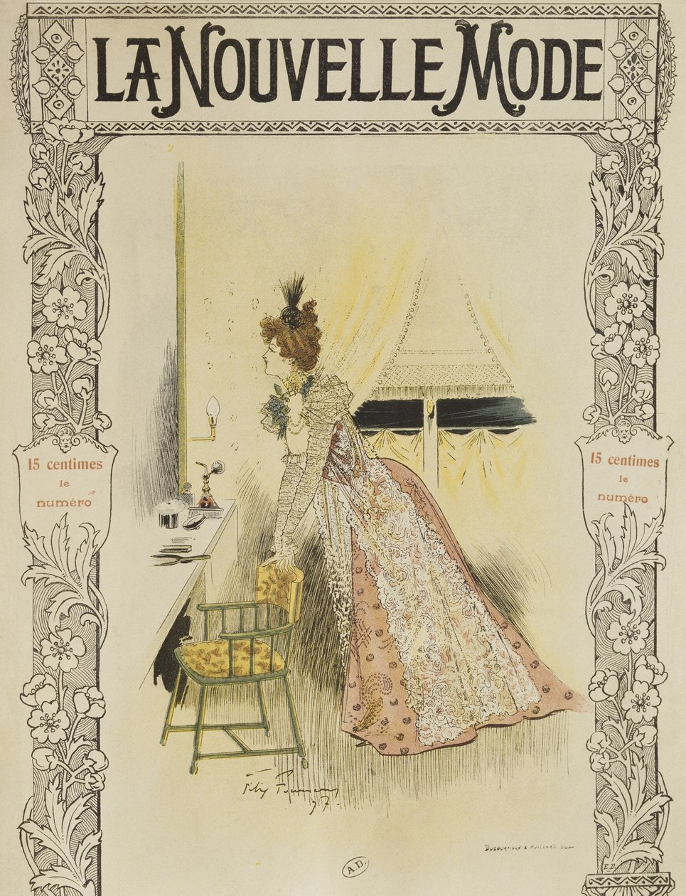 لوحة أزياء ، رسم توضيحي من &39;La Nouvelle Mode&39; ، 1897 بواسطة فيليكس فورنيري