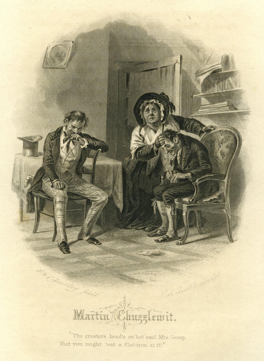 مارتن تشوزليويت: السيدة جامب ، نقشها سي إتش سميث ، 1866 بواسطة فيليكس أوكتافيوس كار دارلي