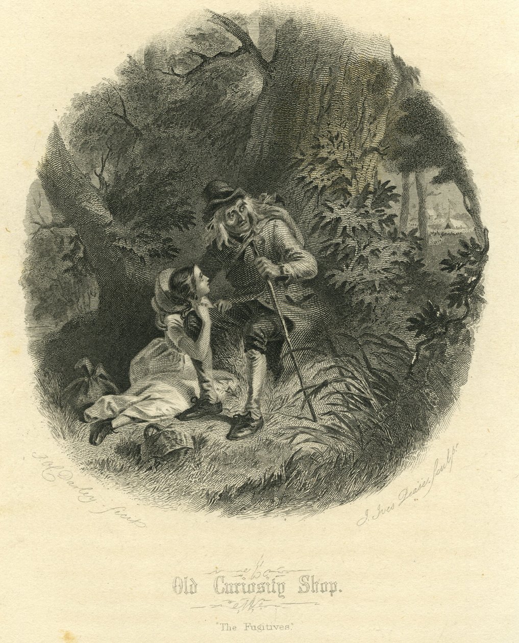 متجر الفضول القديم: الهاربون ، نقشهم جوزيف إيفز بيز (1809-83) ، 1868 بواسطة فيليكس أوكتافيوس كار دارلي