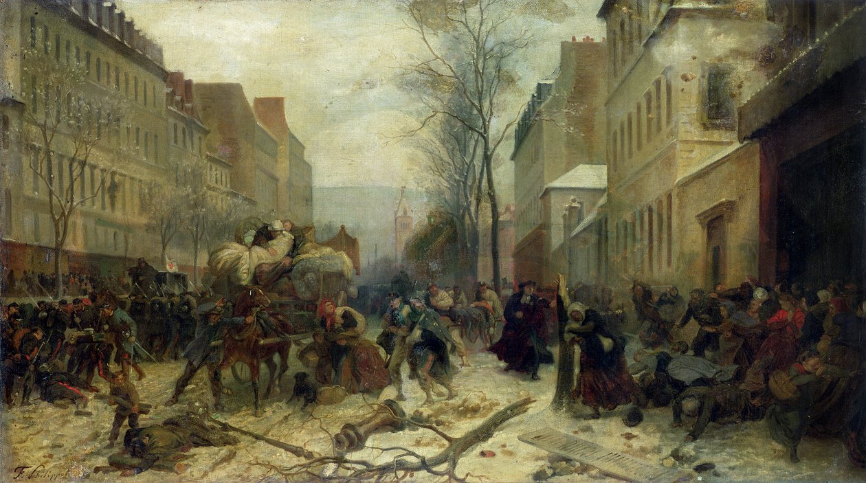 قصف باريس عام 1871 بواسطة فيليكس فيليبوتو