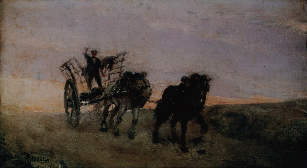 عربة الحصان بواسطة Felix Resurreccion Hidalgo
