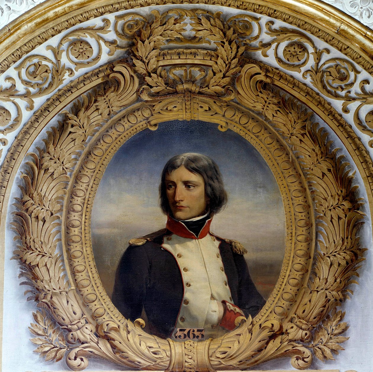 صورة لنابليون بونابرت (1769-1821) بالزي العسكري كمقدم أول كتيبة كورسيكا في 1792 رسم هنري فيليكس إيمانويل فيليبوتو (1815-1884) 1834 صن. 0،8x0،6 م. بواسطة فيليكس (بعد) فيليبوتو
