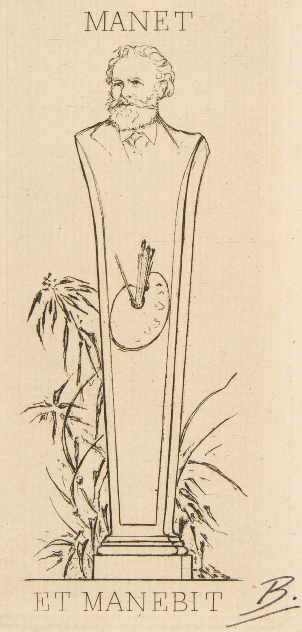 Ex-libris of Manet ، 1875. بواسطة فيليكس براكيموند